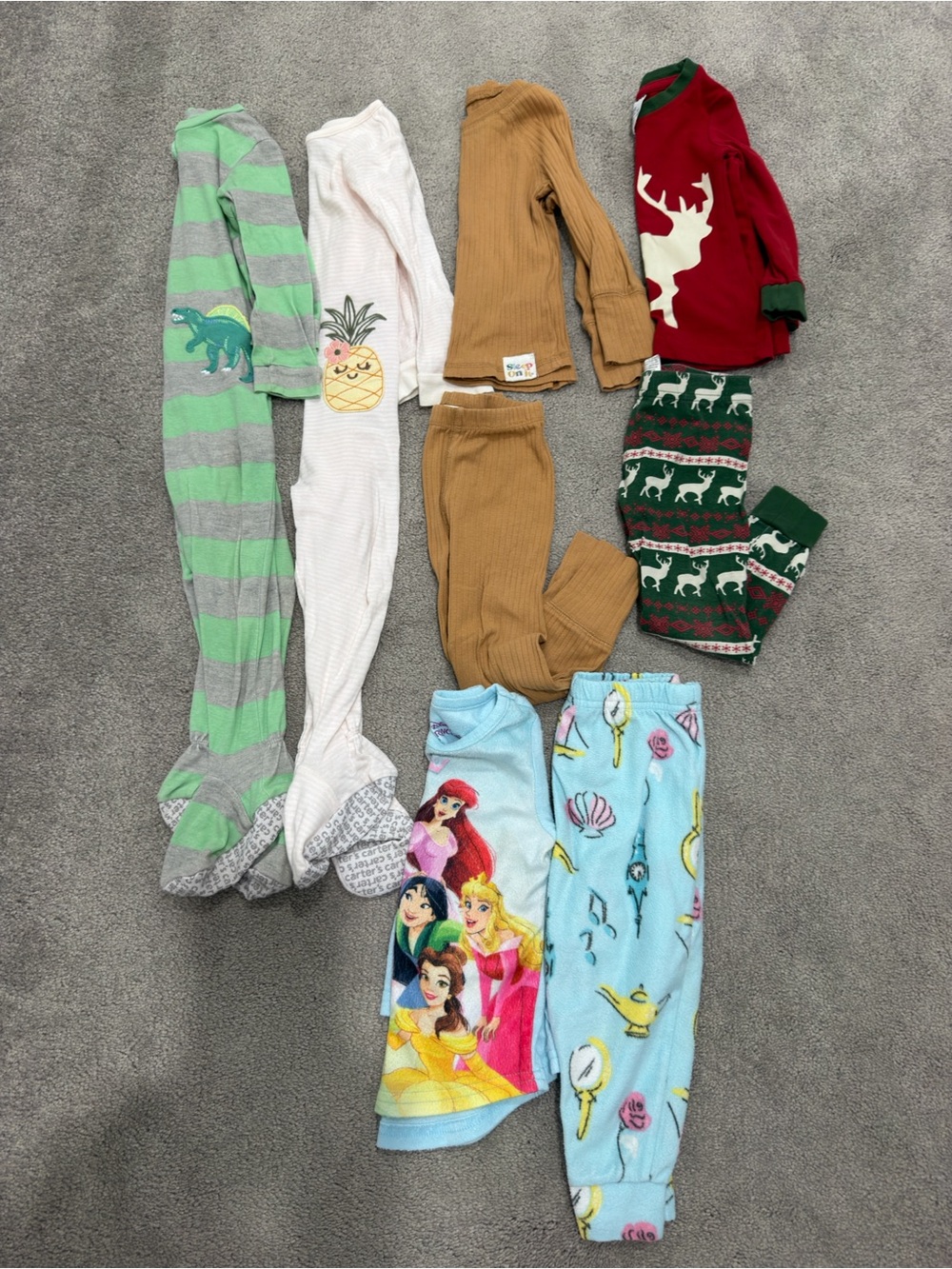 Bundle Mixed Kids Pajama Lot 24m and 2T